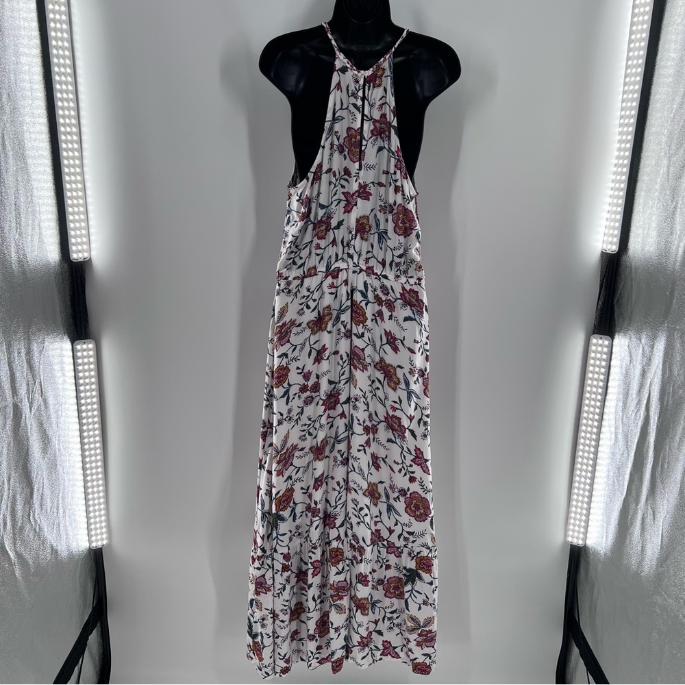 Old Navy Women’s Multicolor Floral Print/White Background Maxi Sleeveless Dress